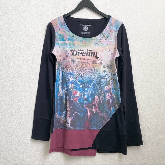 CIRQUE DU SOLEIL Osez Rever Black/Colorful Long Sleeve Women’s Shirt Size M - Picture 4 of 12